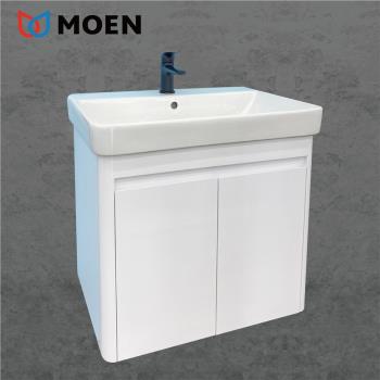【MOEN 摩恩衛浴】 美國第一暢銷品牌MOEN 60公分一體瓷盆浴櫃組(防水發泡板浴櫃、不含面盆龍頭)(未含安裝)