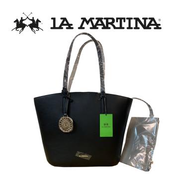 LA MARTINA 頂級皮革拖特包 子母包 LMBA01239T 限量2折 全新專櫃展示品(黑色)