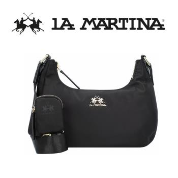 LA MARTINA 輕量流行款斜背包 LMBA01187T 限量2折 全新專櫃展示品 (黑色)