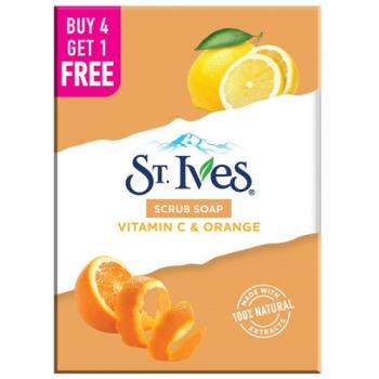 ST.Ives 磨砂按摩香皂--維他命C+柑橘(125g*5塊/組)*4