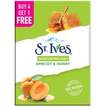 ST.Ives 磨砂按摩香皂--杏桃+蜂蜜(125g*5塊/組)*4