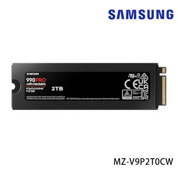 SAMSUNG 三星 990 PRO PCIe 4.0 NVMe M.2 固態硬碟 2TB (含散熱片) MZ-V9P2T0CW