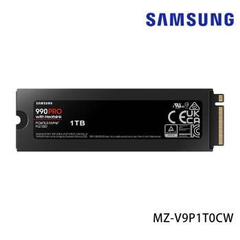 SAMSUNG 三星 990 PRO PCIe 4.0 NVMe M.2 固態硬碟 1TB (含散熱片) MZ-V9P1T0CW