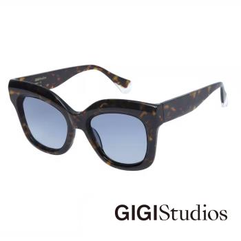 【GIGI Studios】質感蝴蝶型貓眼太陽眼鏡(玳瑁 - GILDA-6774/2)