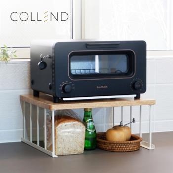 日本COLLEND HAK 實木鋼製廚房桌面分層置物架-DIY