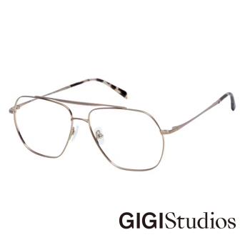 【GIGI Studios】 輕巧內斂鈦金光學眼鏡(玫瑰金 - MAIA-8096/6)