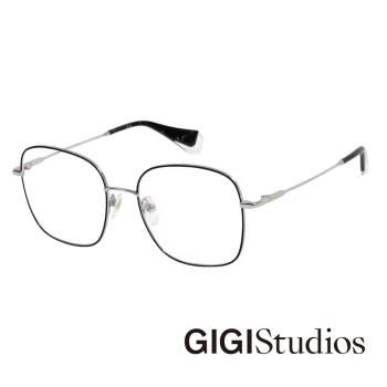 【GIGI Studios】 圓角方框設計光學眼鏡(銀 - BROOKLYN-6800/3)