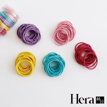 【Hera 赫拉】簡約純色高彈力髮圈/皮筋罐裝組 H112082204