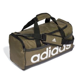 adidas 包包 Essentials Duffle Medium 男女款 綠 健身包 行李袋 雙拉鍊 愛迪達 HR5350