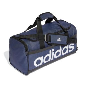adidas 包包 Essentials Duffle Medium 男女款 藍 健身包 行李袋 雙拉鍊 愛迪達 HR5349