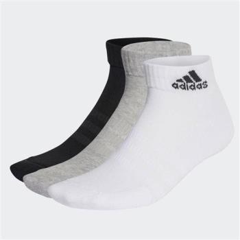 Adidas 襪子 踝襪 厚底 厚款 一組三入 黑灰白【運動世界】IC1281