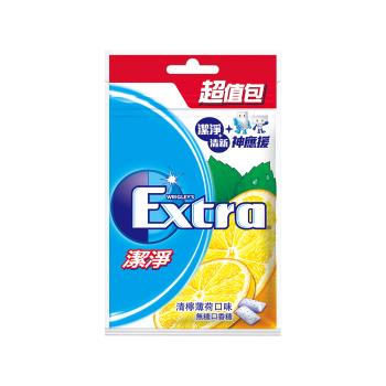 【Extra益齒達】潔淨無糖口香糖 清檸薄荷 62g*10入 潔牙/口腔清潔