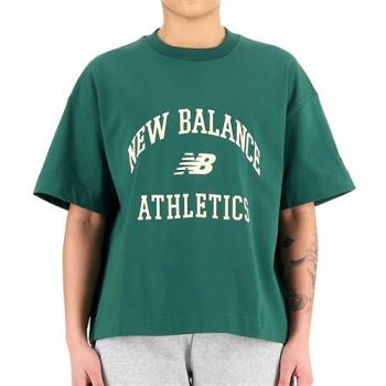 New Balance 女 綠色 學院風 休閒 穿搭 上衣 短袖 WT33551NWG