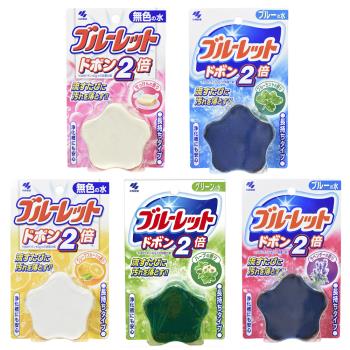 【小林製藥】日本進口 BLUELET 2倍星型馬桶芳香清潔錠 120g 2入組(多款任選)