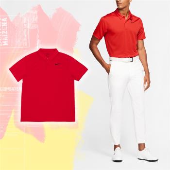 Nike Polo衫 Golf 男款 紅 黑 高球 短袖 上衣 吸濕 快乾 高爾夫 小勾 AJ5480-657