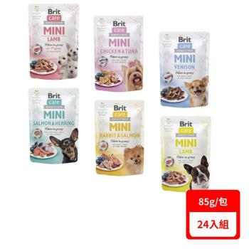 Brit咘莉-小型犬主食餐包系列 85g/包(幼犬/成犬/絕育犬)X24入組(下標數量2+贈神仙磚)