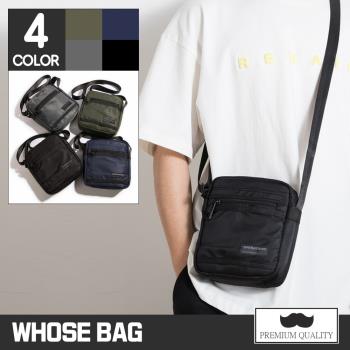 【WHOSE BAG】輕量防潑水多隔層小方包 側背包 斜背包 男女包 NO.WBOM026