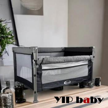 YIP baby 雙層嬰兒床/遊戲床/可攜式/床邊床 (含防護罩、置物袋/側邊升降)