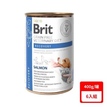Brit咘莉-犬貓用處方系列罐頭-照護調理配方-鮭魚 400g (100291) x (6入組)(下標數量2+贈神仙磚)
