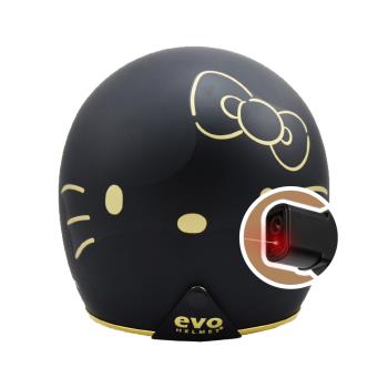 iMiniDV X4C 內建式安全帽行車記錄器 精裝 黑金Kitty 復古騎士安全帽(機車用 1080P 攝影機 記錄器 安全帽)