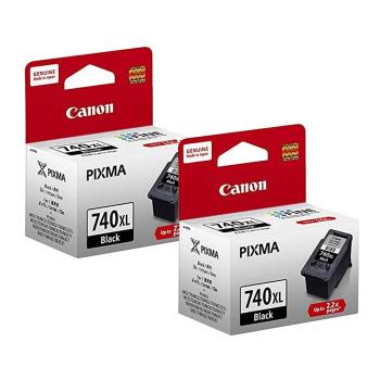 【2入組合價】Canon 原廠 PG-740XL 黑色 高容量墨水匣