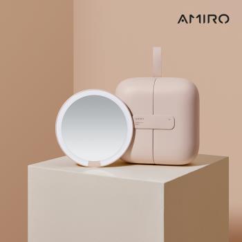 AMIRO覓光 Cube S 行動LED磁吸美妝鏡折疊收納化妝箱 (情人節禮物/化妝鏡/化妝包/旅行/美妝工具箱/彩妝師/包包鏡/化妝盒)