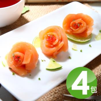 【華得水產】燻鮭鮭魚片4包組(250g/包)