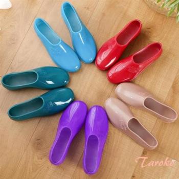  Taroko 玫瑰糖果夏日時尚低筒套腳雨鞋(6色可選)