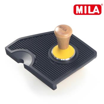 【MILA】櫸木色彩矽膠填壓器58mm-黃(附MILA 梯柱咖啡填壓墊)