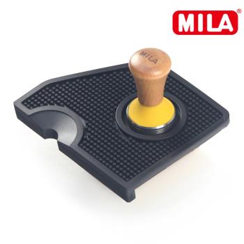 【MILA】櫸木色彩矽膠填壓器51mm-黃(附MILA 梯柱咖啡填壓墊)