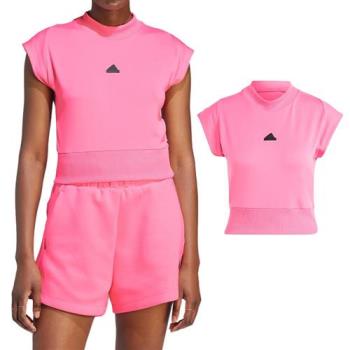 Adidas W Z.N.E. TEE 女 粉色 休閒 運動 排汗 快乾 短版 短袖 IM4915