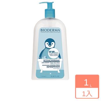 【BIODERMA 貝膚黛瑪】Cold Cream: Cleansing cream 兒童專用沐浴乳 1L