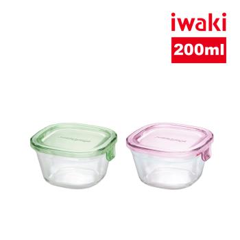 【日本iwaki】耐熱玻璃微波保鮮盒200ml (2色任選)