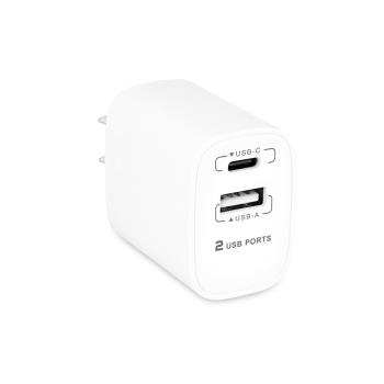 【聖岡科技Dr.AV】USB-221AC 雙孔USB+Type-C快充2.1A充電器(全機種兼容 智能分流 五大保護)