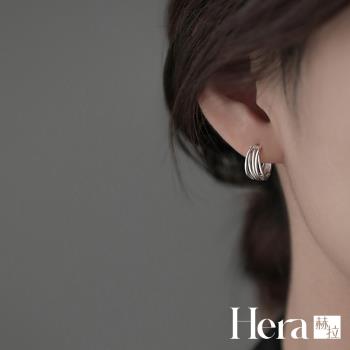 【Hera 赫拉】精鍍銀線條設計耳環 H112090505