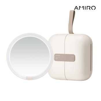 AMIRO覓光 Cube S 行動LED磁吸美妝鏡折疊收納化妝箱 - 白色
