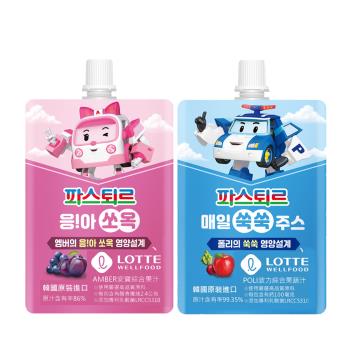 【Lotte】 樂天 AMBER安寶綜合果汁/POLI波力綜合果蔬汁(10入/組)