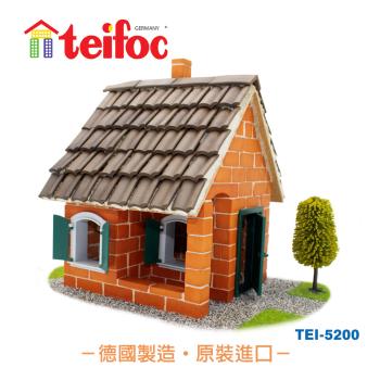 【德國teifoc】DIY益智磚塊建築玩具 寧靜山林度假屋-TEI5200