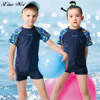 【SARBIS 沙兒斯品牌】流行男童/女童短袖二件式泳裝 NO.B6623058 
