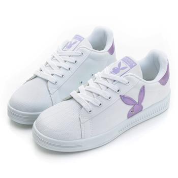 【PLAYBOY】Popular人氣宣言兔兔小白鞋-Y96151A白紫