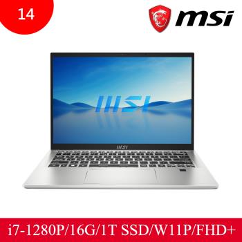 MSI微星  Prestige 14Evo B12M-434TW(i7-1280P/16G/1T SSD/W11P/FHD+/14)商務筆電