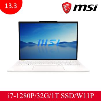 MSI微星 Prestige 13Evo A12M-228TW(i7-1280P/32G/1T SSD/W11P/FHD+/13.3)商務筆電