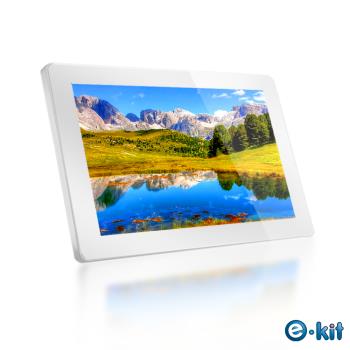 逸奇e-Kit 22吋耐磨抗刮玻璃鏡面數位相框電子相冊-白色款 DF-VM22_W