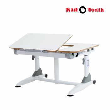 【Kid2Youth 大將作】兒童人體工學氣壓升降書桌 寬100cm G6C+XS (2022年新款-MDF板)(台灣製/學習書桌/國小書桌)