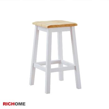 【RICHOME】艾莉西亞實木高腳椅(1椅)