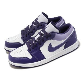 Nike 休閒鞋 Air Jordan 1 Low 男鞋 紫 白 Sky J Purple AJ1 553558-515