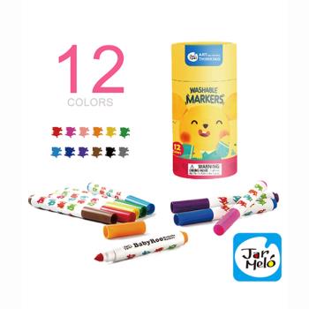 【JarMelo 原創美玩】兒童可水洗彩色筆(12色) JA90480