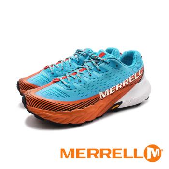 MERRELL(女)AGILITY PEAK 5 戶外健身輕量型慢跑越野鞋 女鞋-藍橘