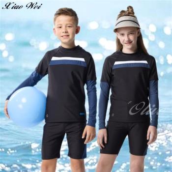 【SARBIS 沙兒斯品牌】中童/大童長袖二件式泳裝 NO.B7223388