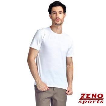 ZENO 涼感速乾圓領印花短袖T恤‧白色 (冰絲機能短袖上衣/舒適感T-Shirt)